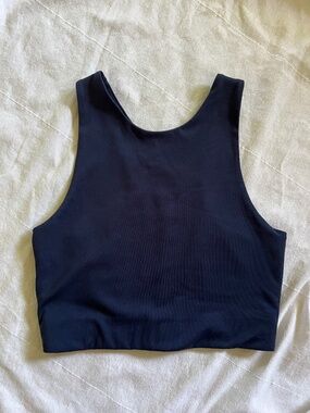 Girlfriend Collective Dylan Tank Navy Sports Bra Size Small-Medium